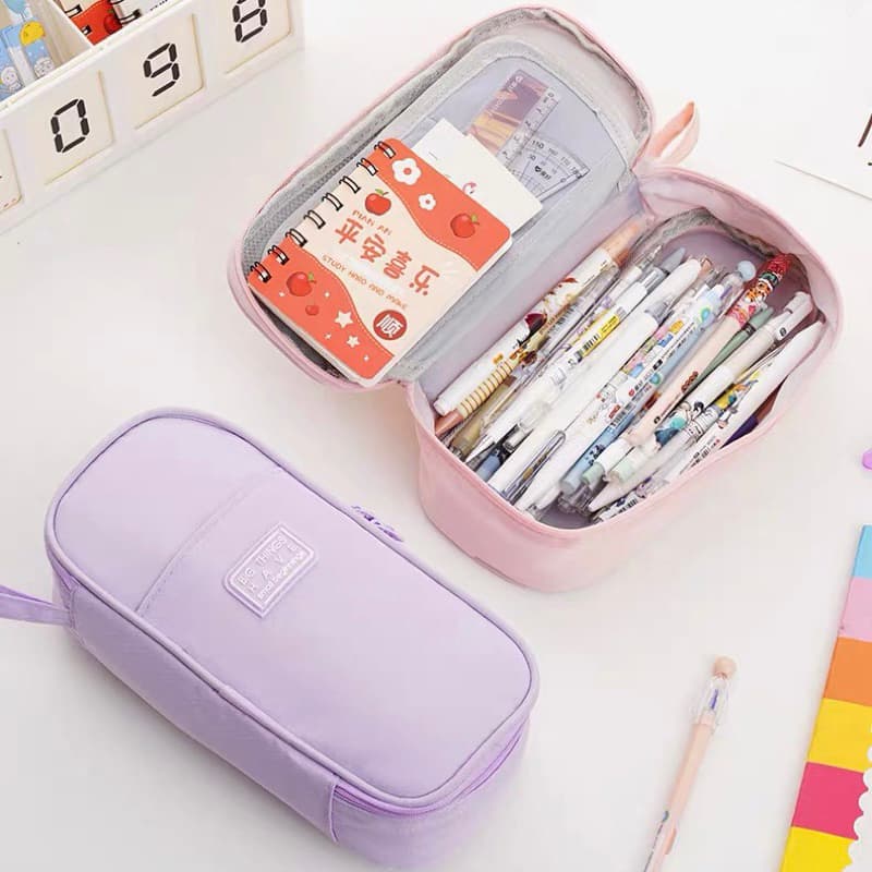 Estojo De Lápis De Grande Capacidade Camada Escolar