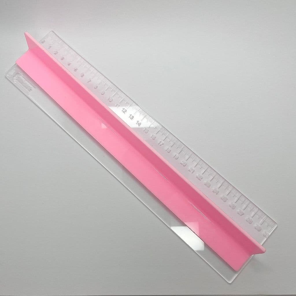 Régua com Proteção para os Dedos em Acrílico Transparente