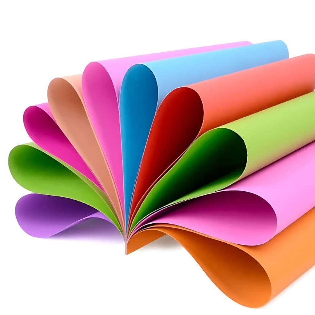 20 Folhas Papel Color Set Cartolina Colorida para Origami Artesanato Material Escolar Papel 48x66cm