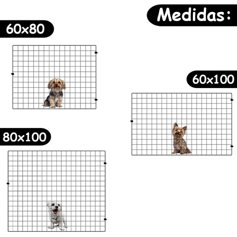 Grade Portão Proteção Pet Cachorro Cães Pequenos - Escolha Medidas e Cor - 60x80, 60x100 ou 80x100cm