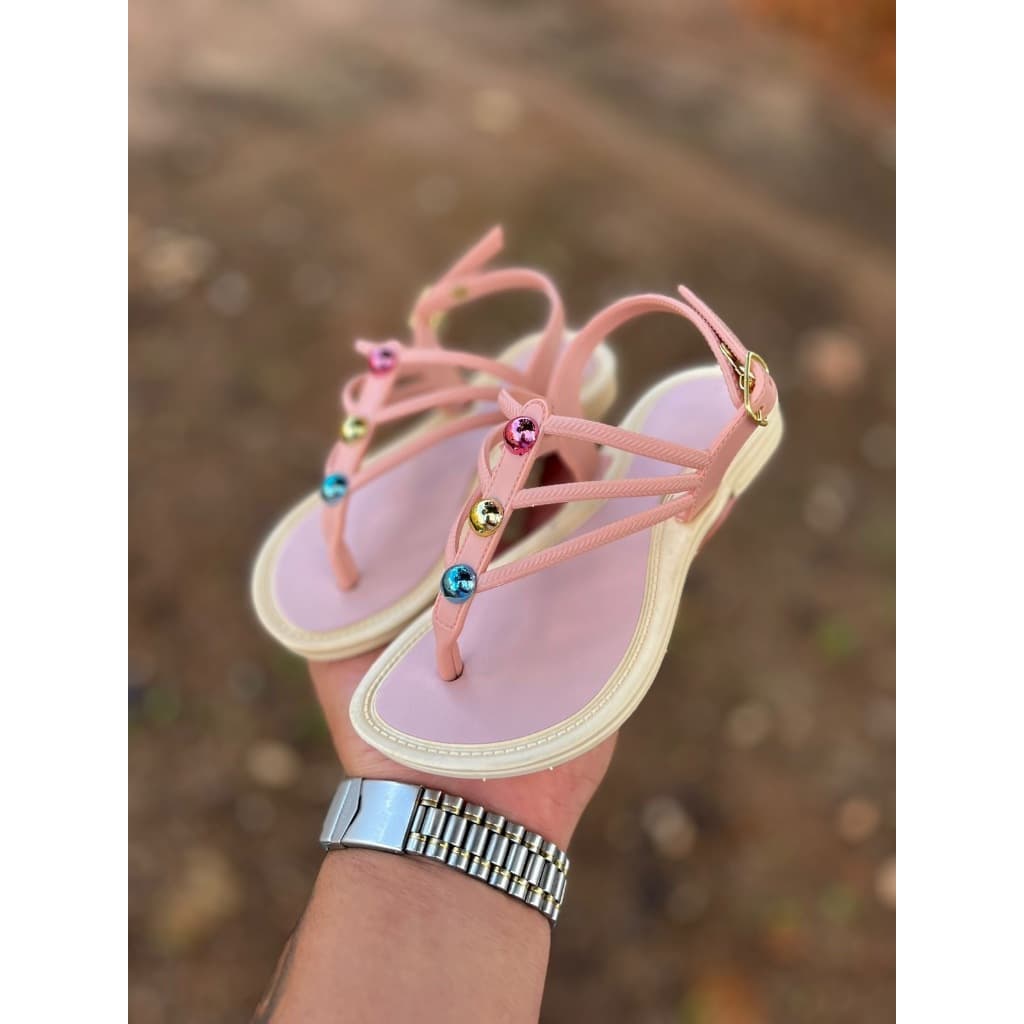 Sandália Infantil Bolinha Colorida Menina Mocinha