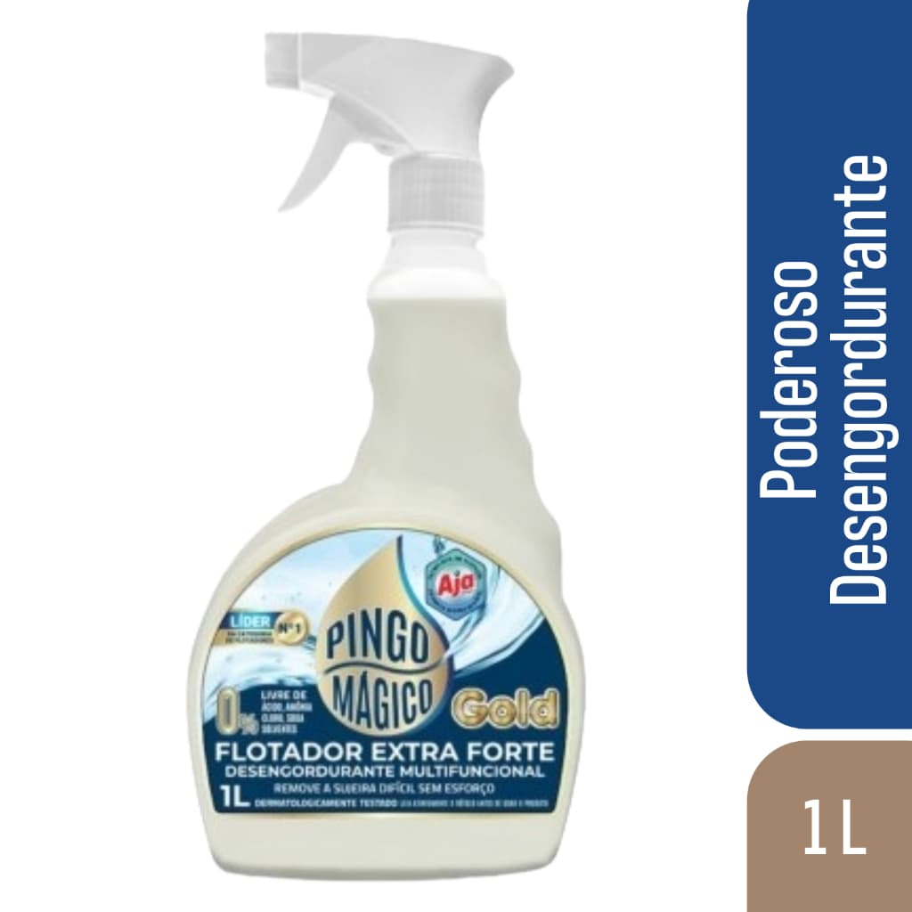 Pingo Mágico Gold Flotador Desengordurante Premium Extra Forte 1L