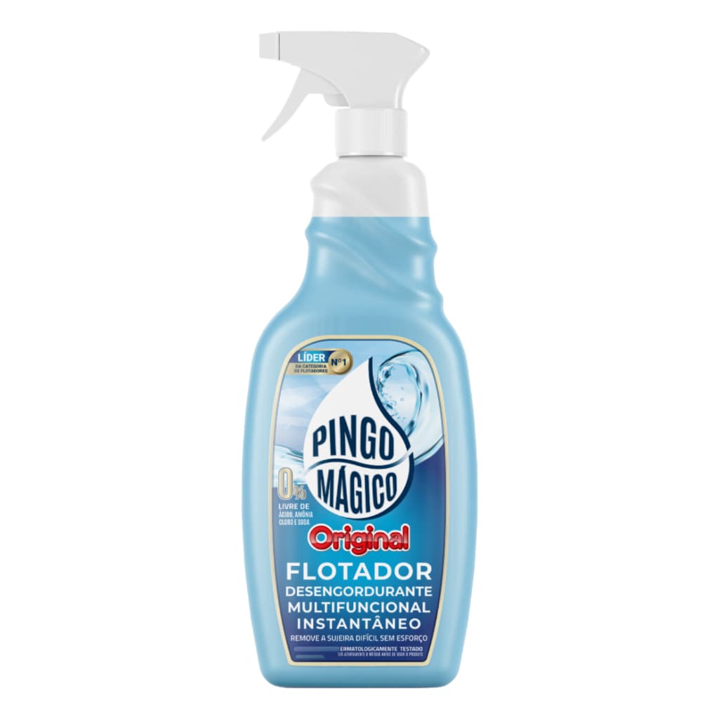 Pingo Mágico Original 500ml - Flotador Para Limpeza Geral Sem Soda, Ácido, Cloro, Amônia