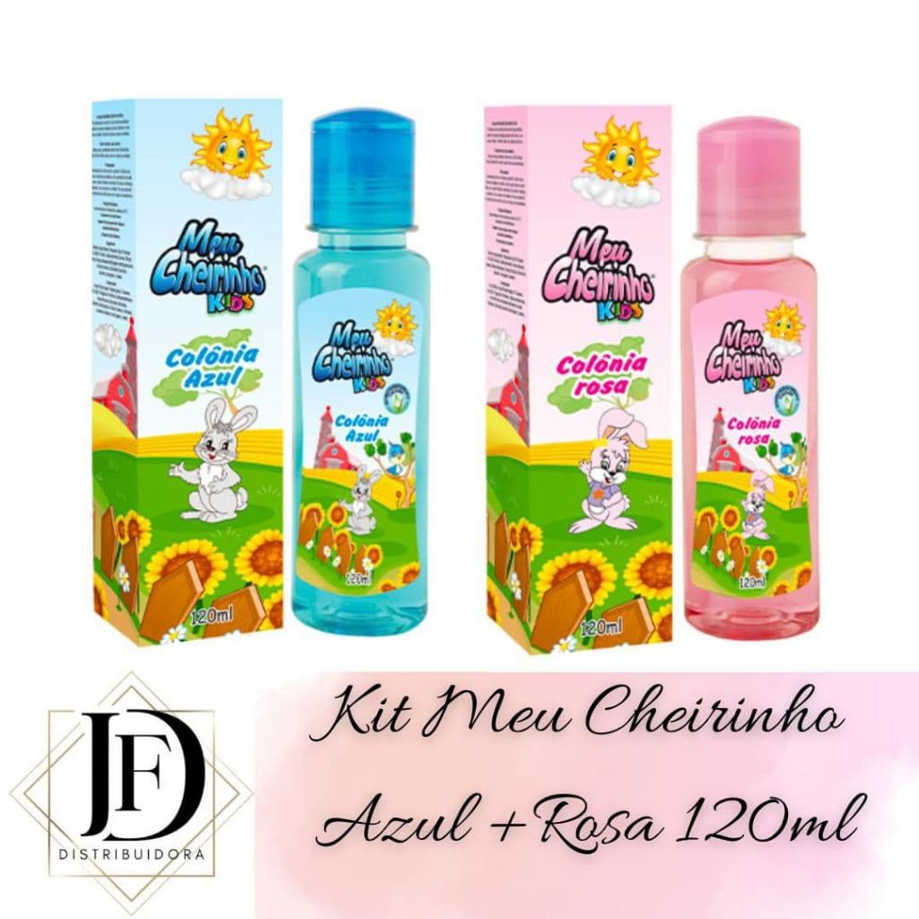 Kit Colônia Meu Cheirinho 120ml 1 azul + 1 Rosa