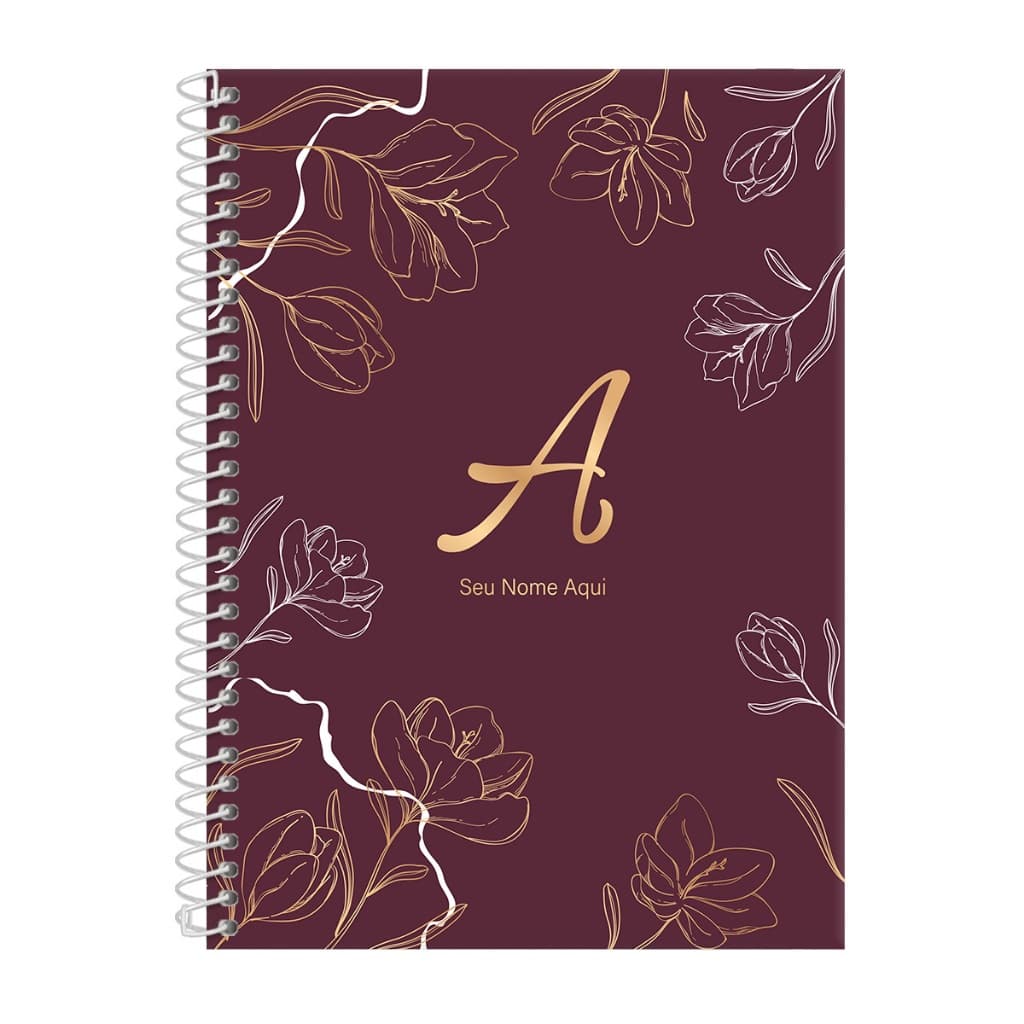 Caderno Feminino Colegial Personalizado Sunny Flower