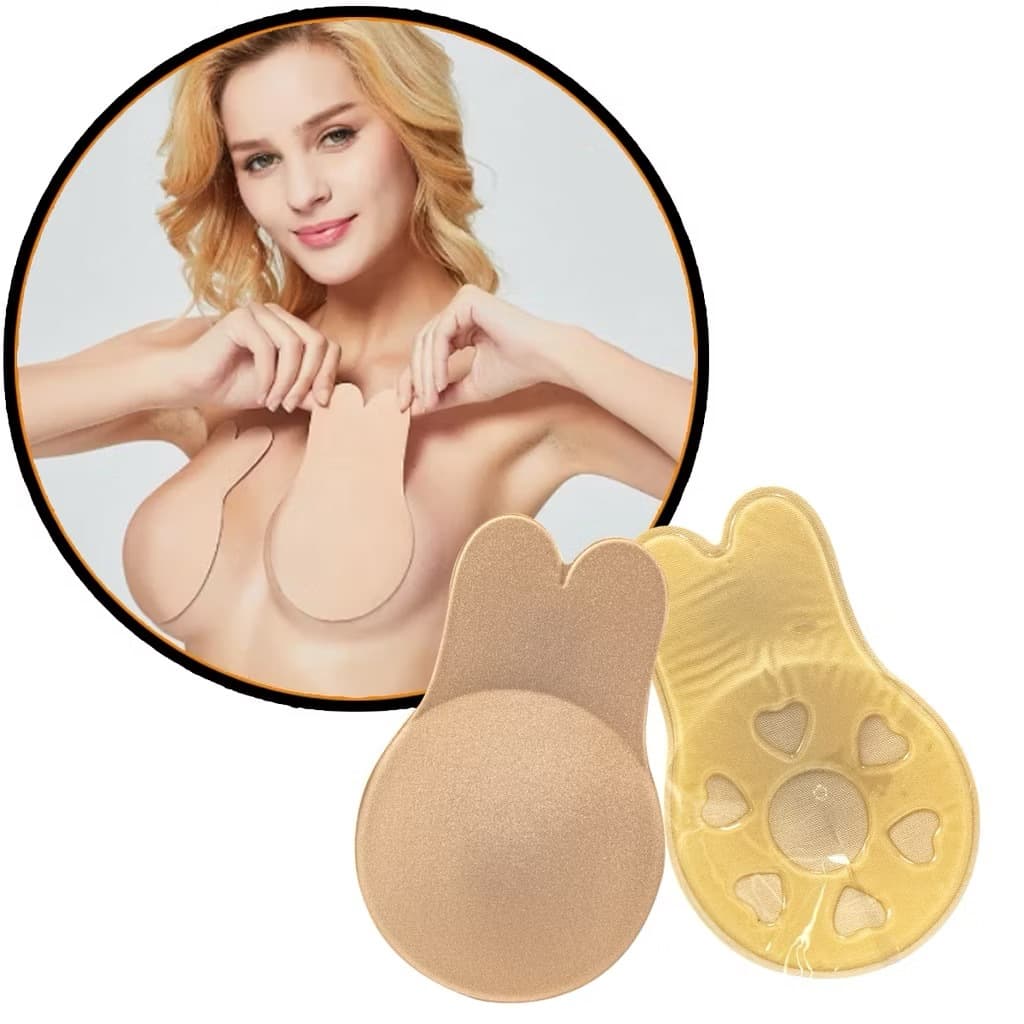 Kit pares Sutiã Adesivo Silicone Up Haiz Levanta Seio Transparente Coelho tapa seio