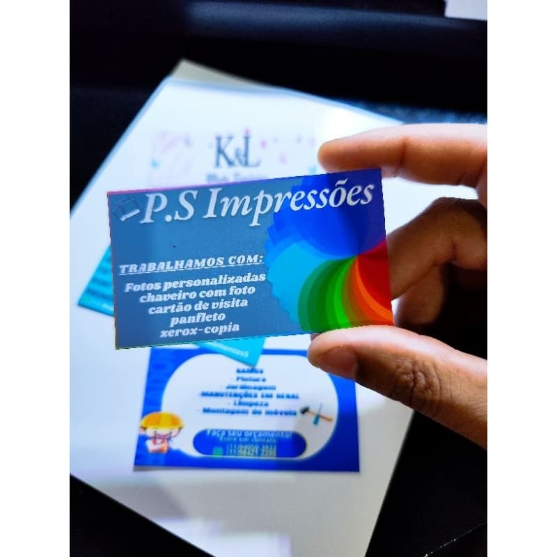 120 cartões de visita, tamanho 9x5cm,  230g