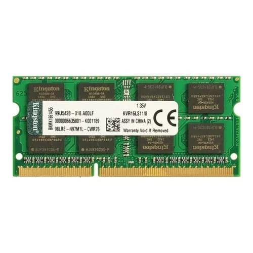 Memória Kingston, 8GB, 1600MHz, DDR3L, Para Notebook - KVR16LS11/8 (128000)