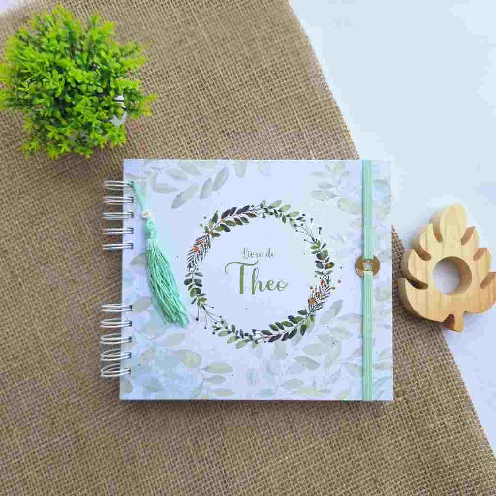 LIVRO DO BEBÊ - FLORAL MENINO