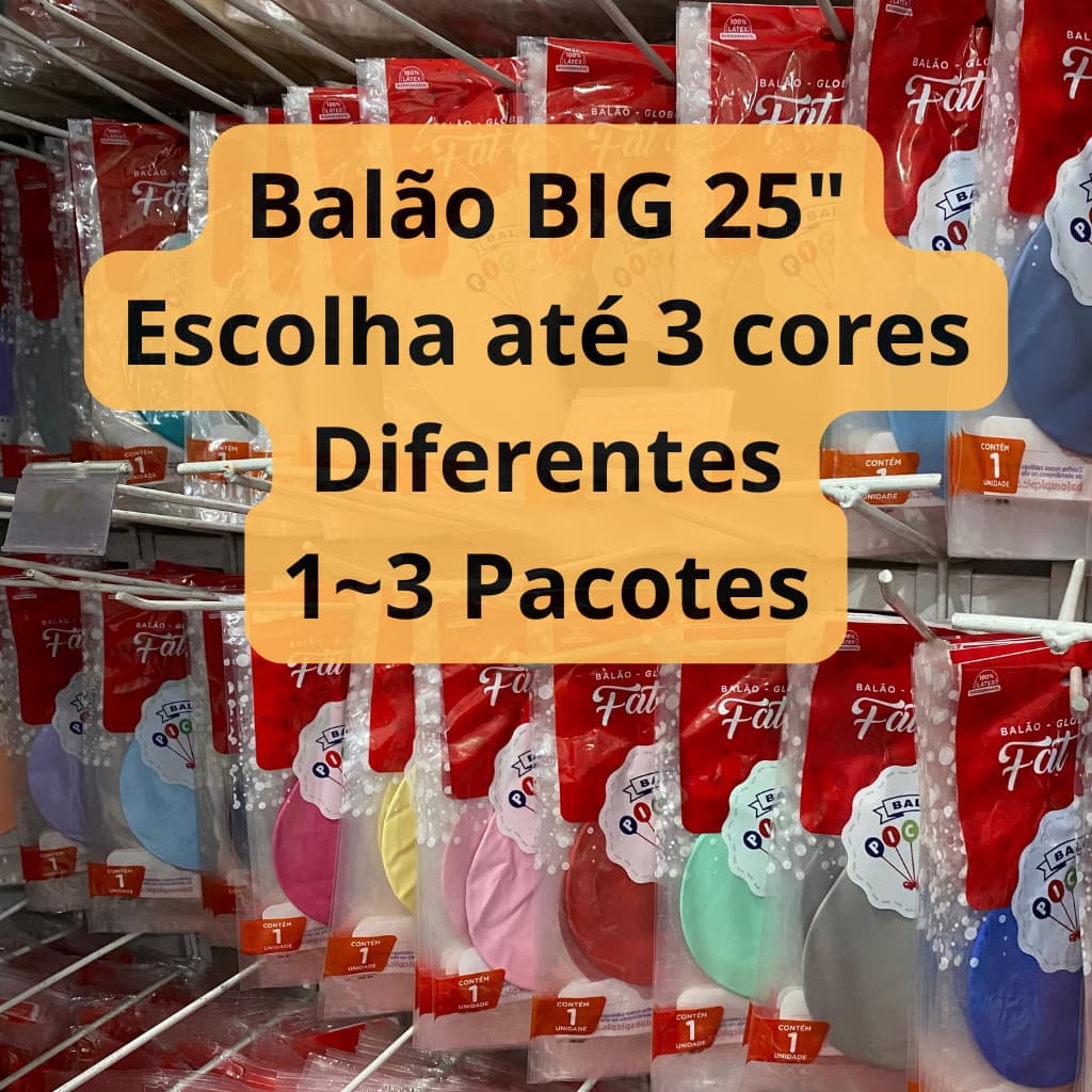 Balão Big Tamanho 250 25 polegadas 1-3 Unidades Bexigão Pic Pic