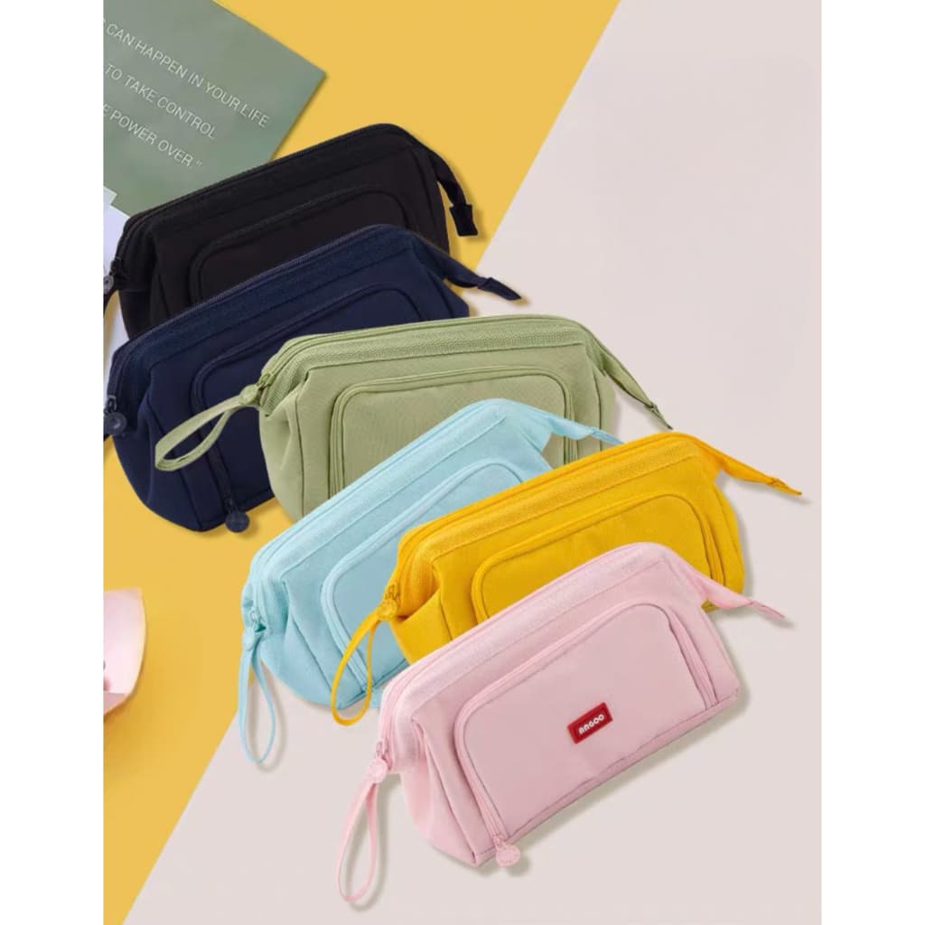 Estojo De Lápis Caneta Esferográfica De Papelaria Bolsa De Armazenamento Portátil De Grande Capacidade