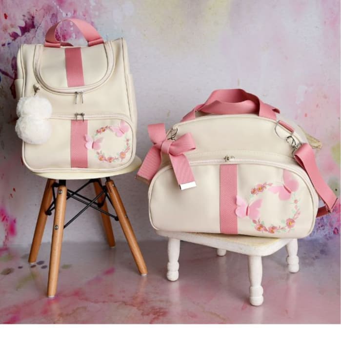 Kit Maternidade Luxo Bordado 2 Peças Menino/Menina BORBOLETAS 3D\ SAFARI \ Multifuncional