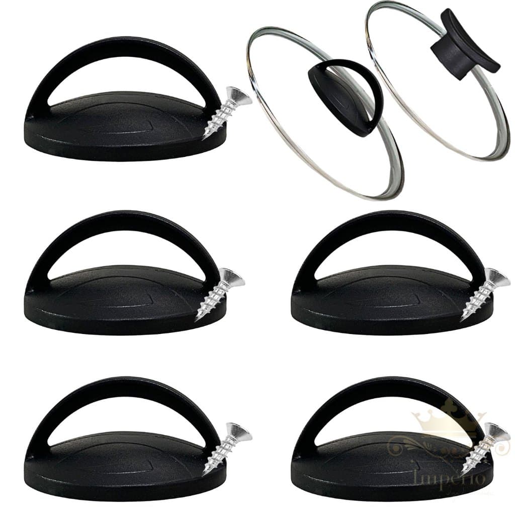 Kit Pomel Puxador Pegador 5 Peças Para tampa De Panela E Frigideira Conjunto antitérmico universal parafuso inoxidável