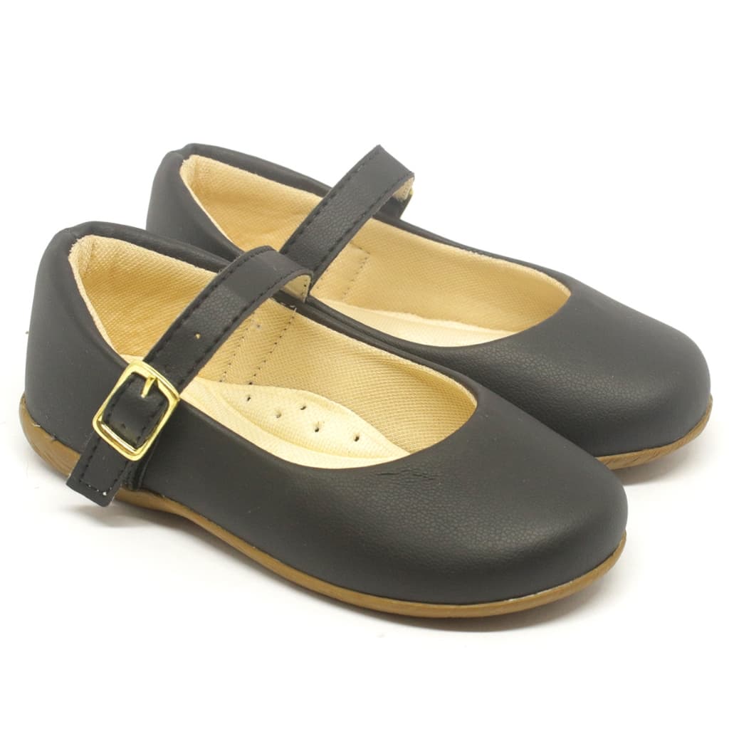 Sapatilha Infantil Feminina Confortável Sem Laço Fosca com Sola PVC Antiderrapante e palmilha confortável