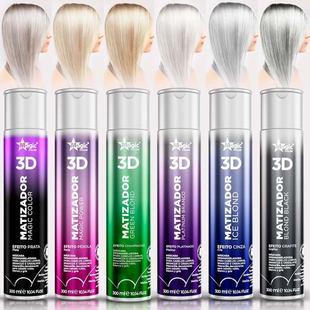 Magic Color 3D Matizador Todos os Efeitos Escolha O Seu Loiro/Ruivo/Morena Iluminada 500/300/100ml