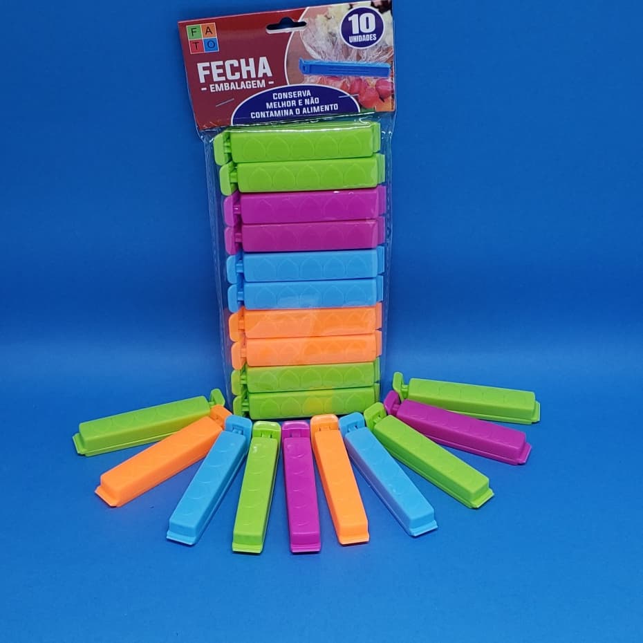 Kit Prendedores -Fecha Embalagem -Lacre fácil- Kit com 10  ou 20 unidades