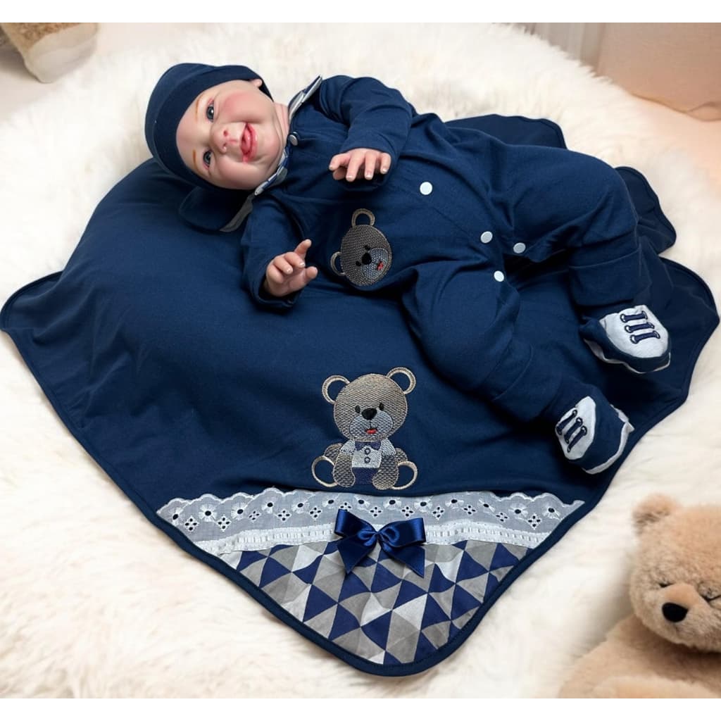 Kit Saída de Maternidade Composto por 7 Peças Para Bebê Modelo 2 em 1