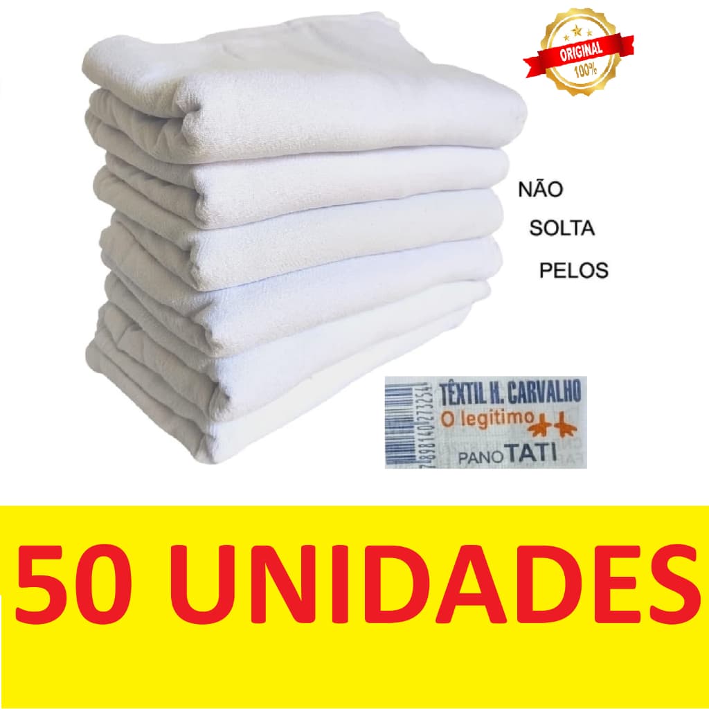 PANO DE PRATO PE DE GALINHA TATI LISO LEGITIMO 50 PANOS