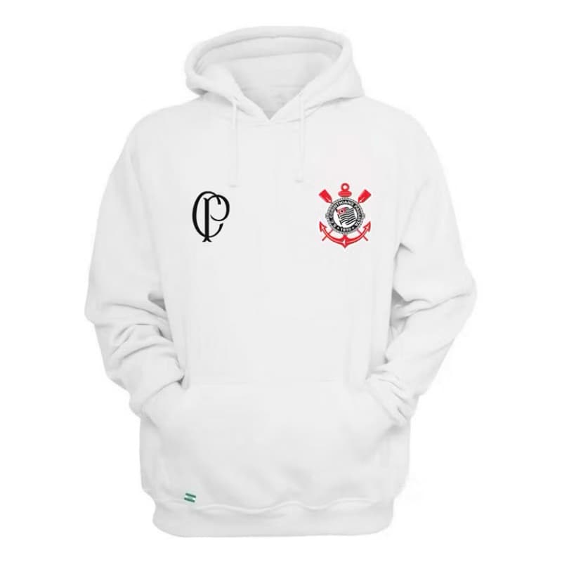 Moletom Capote Corinthians Abrigo Timão Casaco Blusa de Frio Masculino e Feminino Algodão