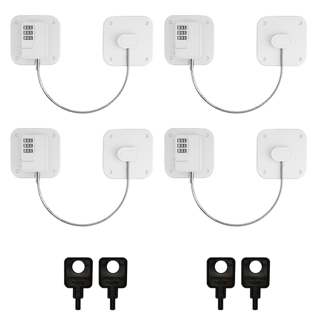 4 Trava De Segurança Senha Para Porta Gaveta Bebês Crianças