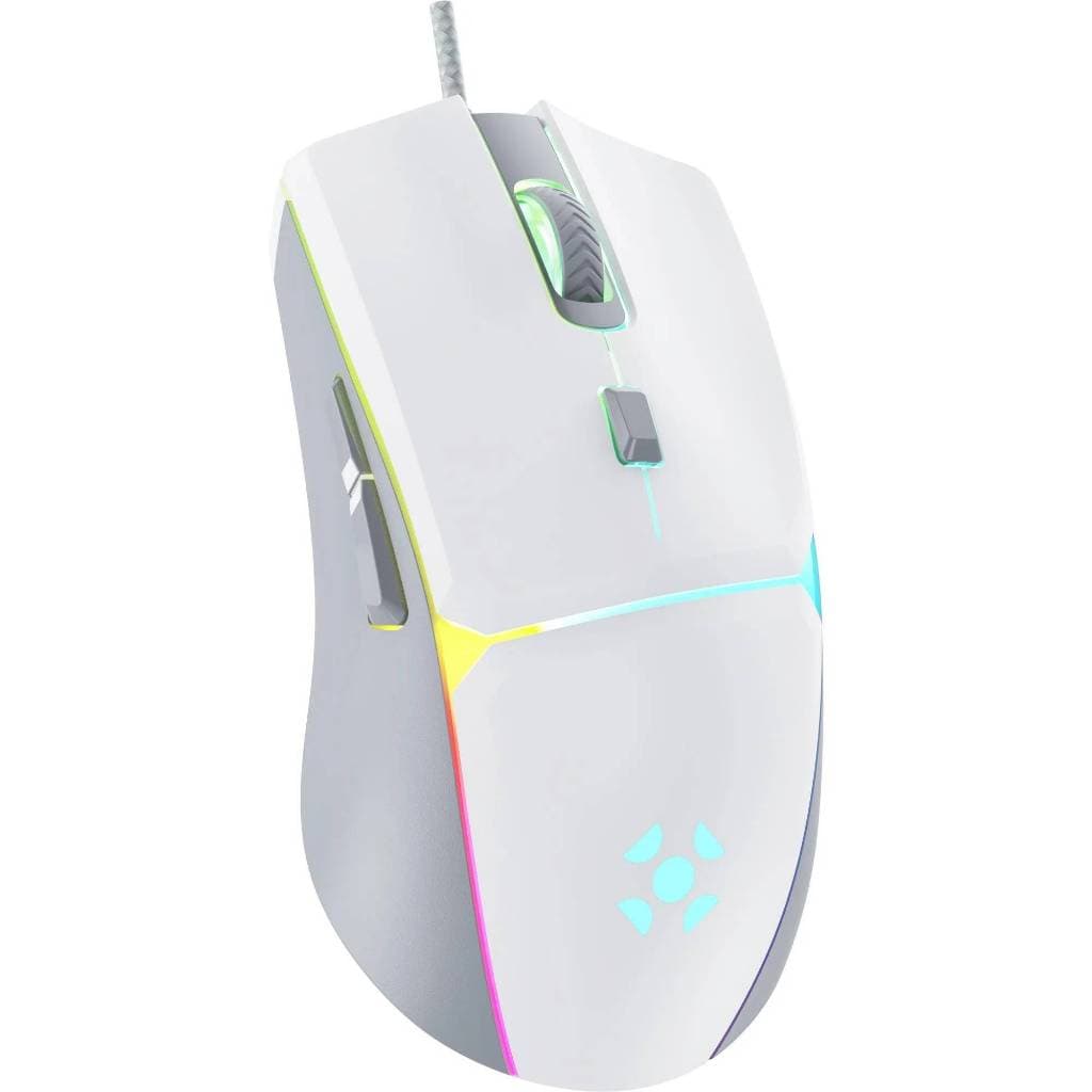 Mouse Gamer Rgb Fortrek Crusader White Edition 12800dpi