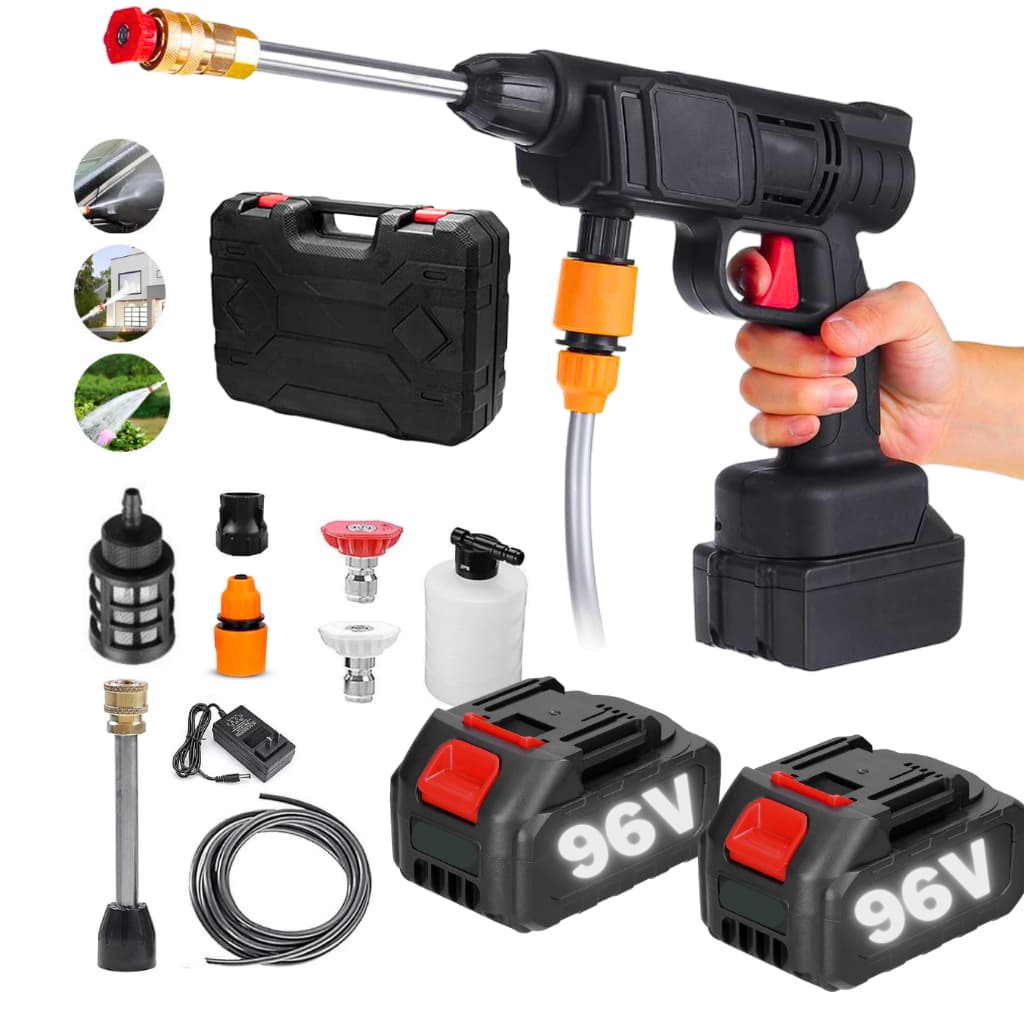 Lavadora de Alta Pressão Pistola Portátil Profissional Sem Fio Recarregável a Bateria Original Carro