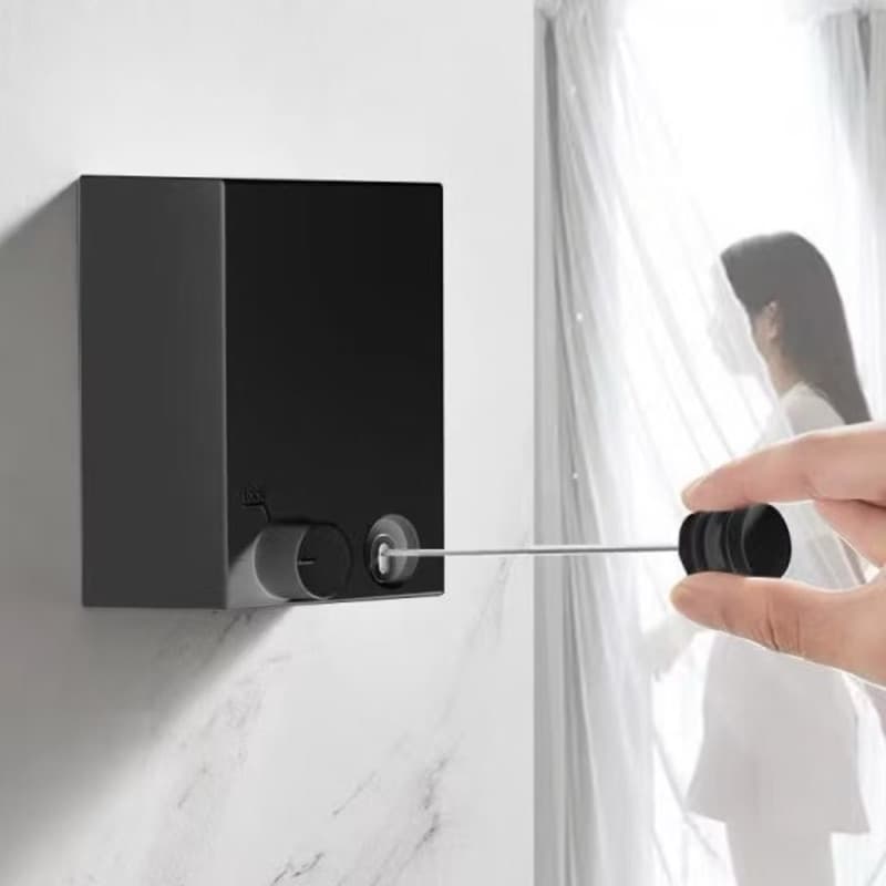 kit Varal De Arame Retrátil De Aço Para Secar Lavanderia Suporta Até 20kg  ref-7513