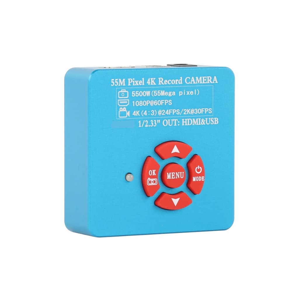 Câmera De Microscópio Trinocular 55mp 1080p 4k Hdmi Azul