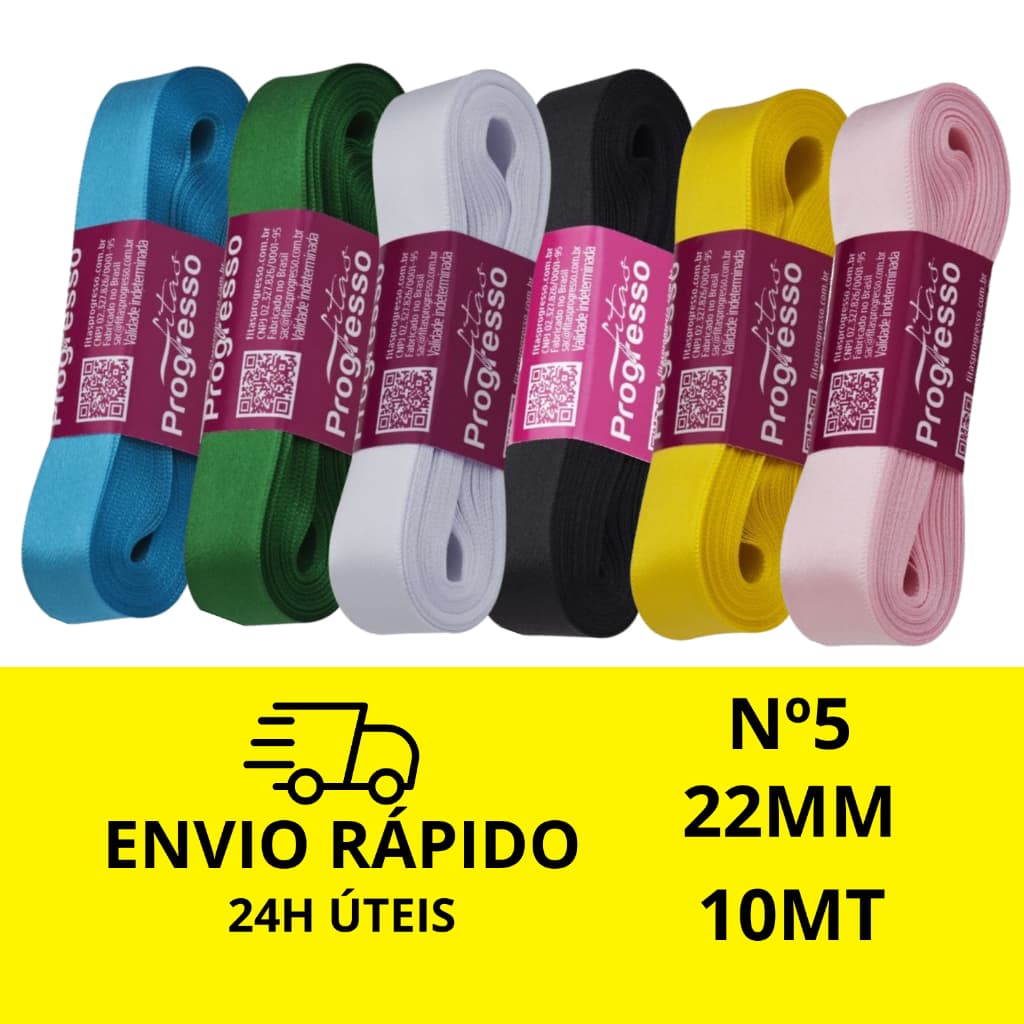 Fita de Cetim Progresso Nº5  22mm 10metros