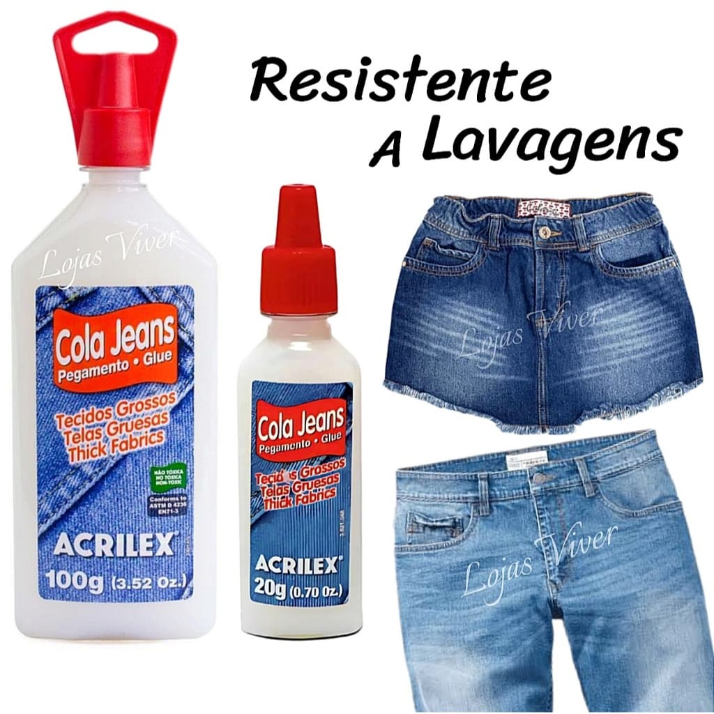 Cola Jeans e Tecido Grosso - Acrilex