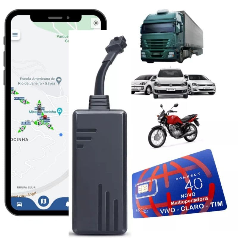 Rastreador Veicular 4G, para moto, carro, caminhão, e van e outros, com bloqueio, acompanha chip e aplicativo.
