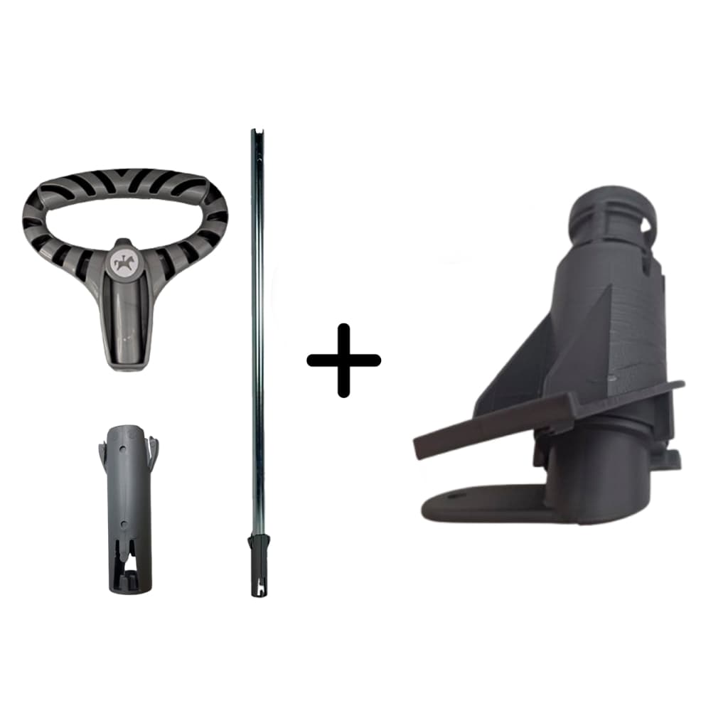 Peça Haste Carrinho Calesita + Cano C/ Trava e Suporte Mancal