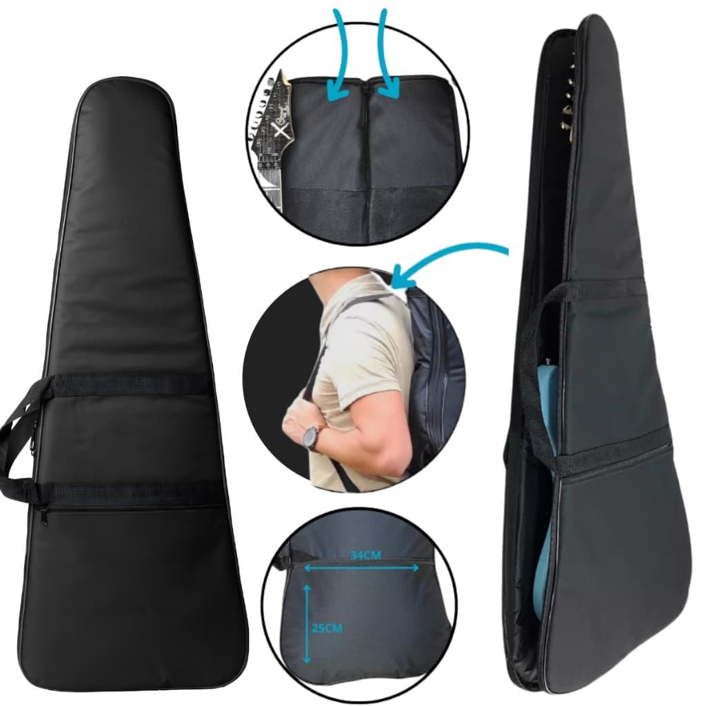 Bag Capa Case Para Guitarra Luxo - Alcochoado Promoção
