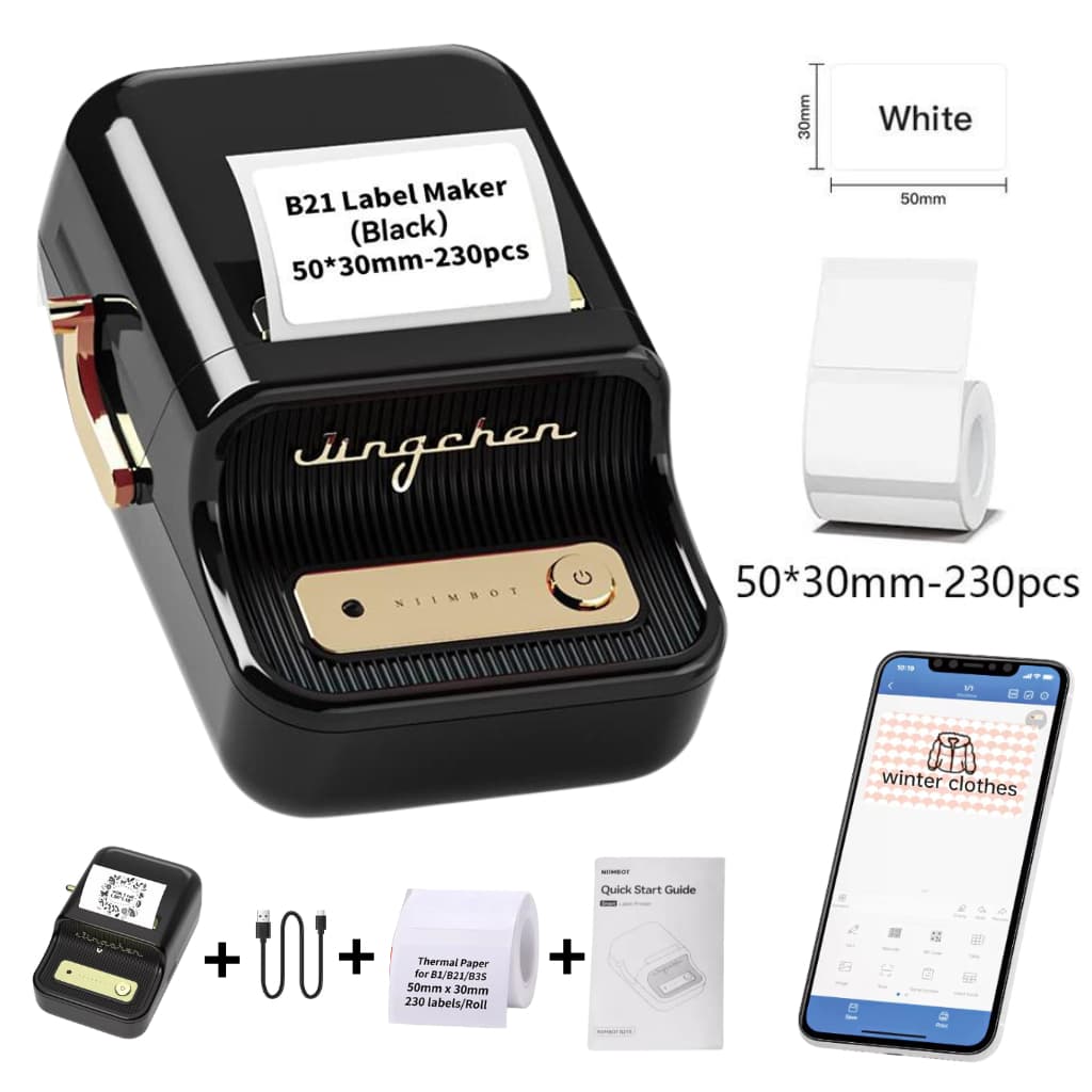 Impressora de Etiquetas Térmica NIIMBOT B21 Bluetooth Compatível iOS Android Pronta Entrega