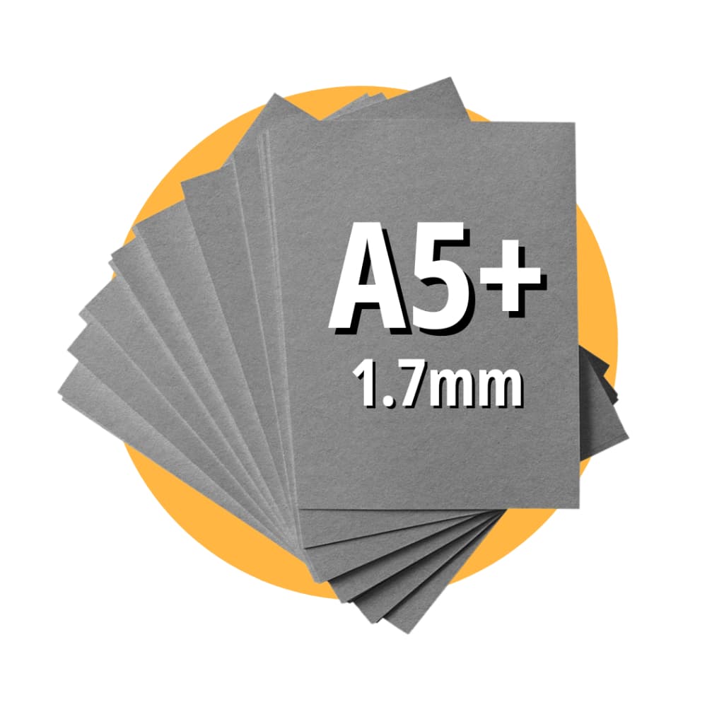 Kit 40 Papelao Cinza Parana Encadernação A5+ 15,5x21,5cm Paraná 1.7mm cartonagem Holler