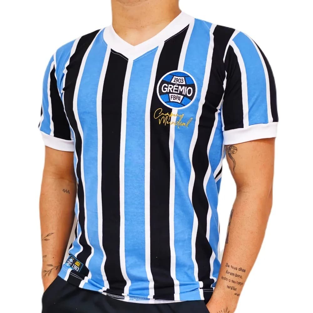 Camisa Grêmio Retro  Campeão Mundial 1983  Licenciado   Oficial Presentes  Personalizados Torcedores