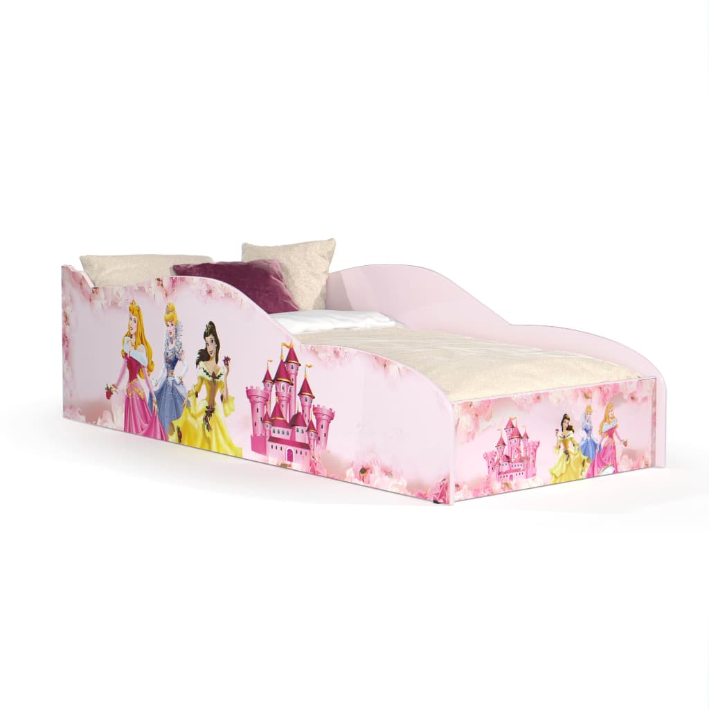 Cama Infantil Princesa Rosa MDF com Grades de Proteção – Segura para Quarto de Menina