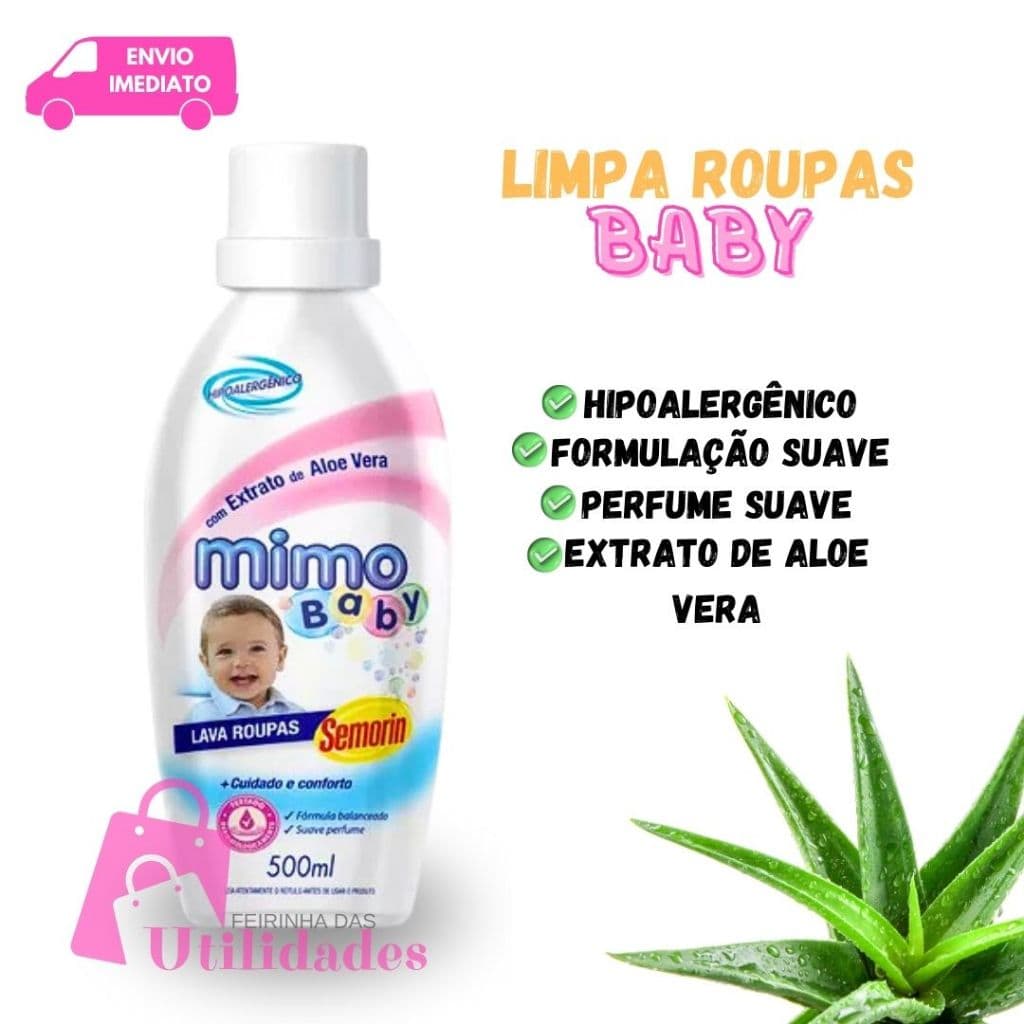 Mimo Lava Roupas Baby  Hipoalergênico 500ml Semorim
