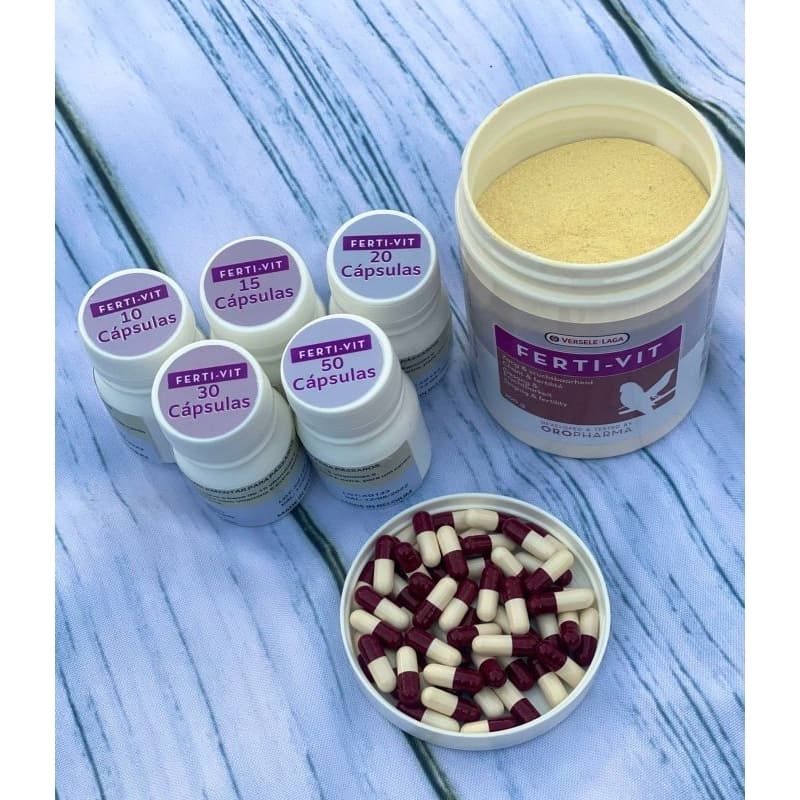 Fert-Vit em Cápsulas Original Para Pássaros | Suplemento Aves Trinca-Ferro Calopsita Ring Neck