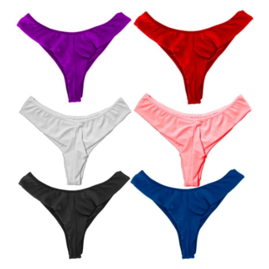 Kit 5 Calcinha Fio Duplo Dental Levanta Bumbum Confortável NÃO MARCA