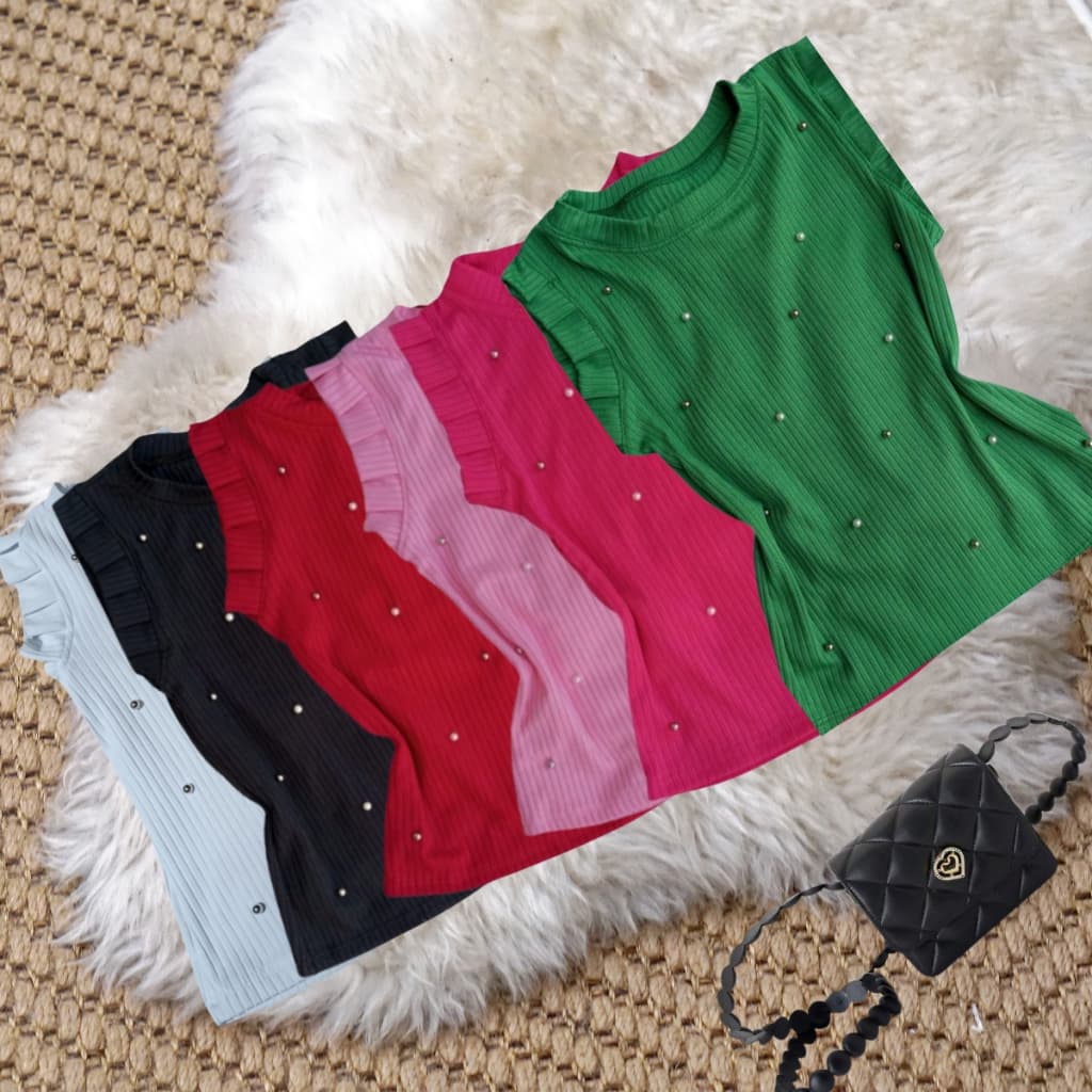 Blusa Infantil Menina Malha Canelada - PREMIUM