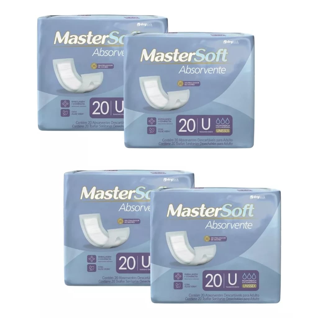 Absorvente Dry Geriátrico Unissex Kit Com 4 Pacotes