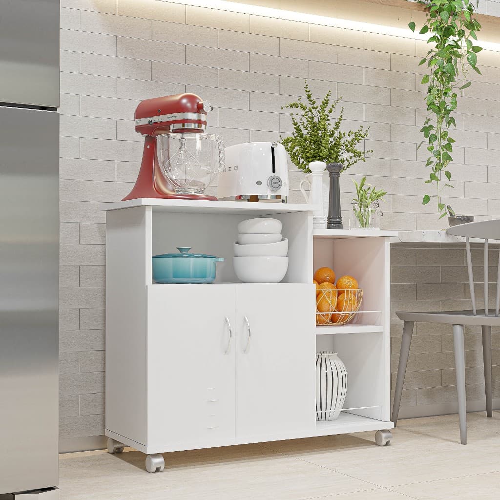 Armário Cozinha Fruteira Multiuso Cozinha com Tampo para Microondas e Galão de Àgua