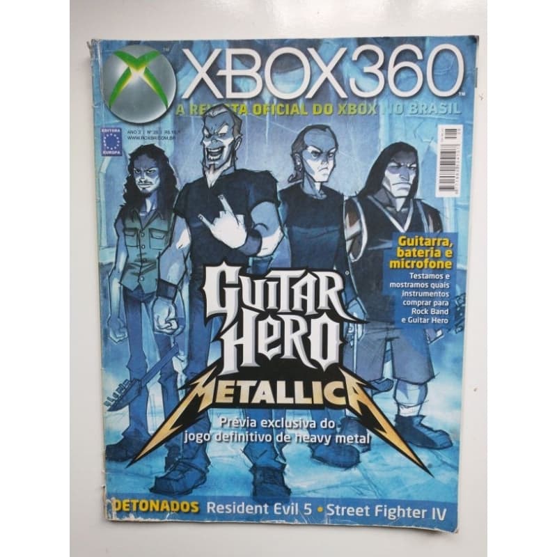 revista XBOX Guitar Hero metálica