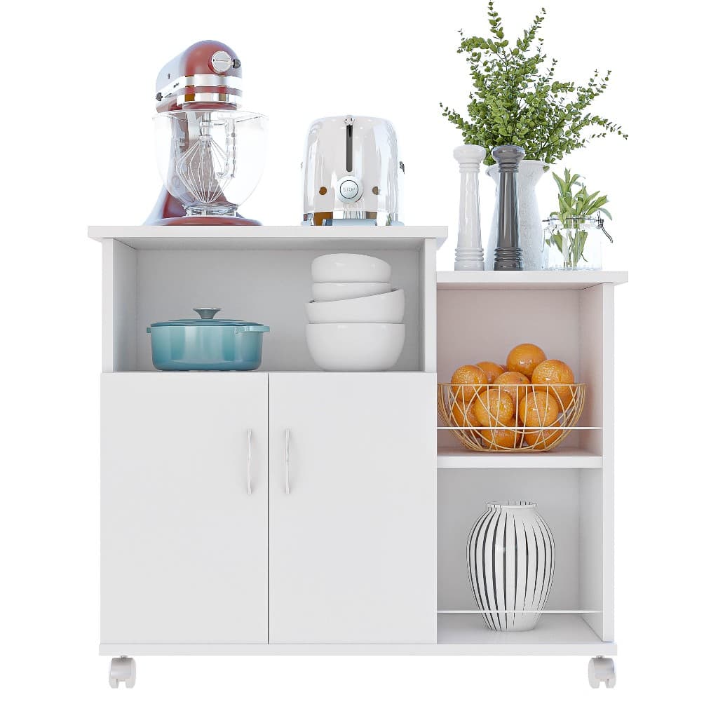 Armário Cozinha Para Microondas ou Forno Elétrico com Rodinhas