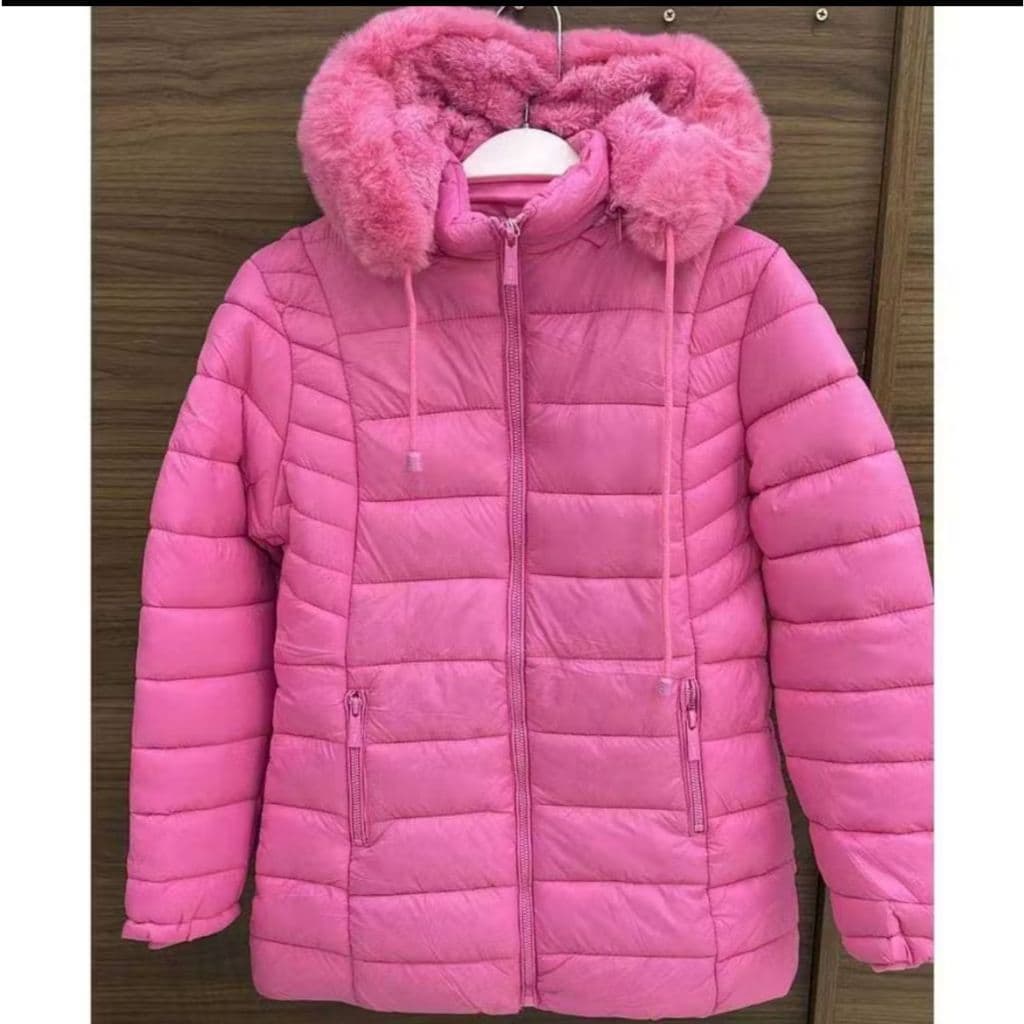 Jaqueta Infantil feminina BELLA DAMA forrada Pelucia grossa menina frio