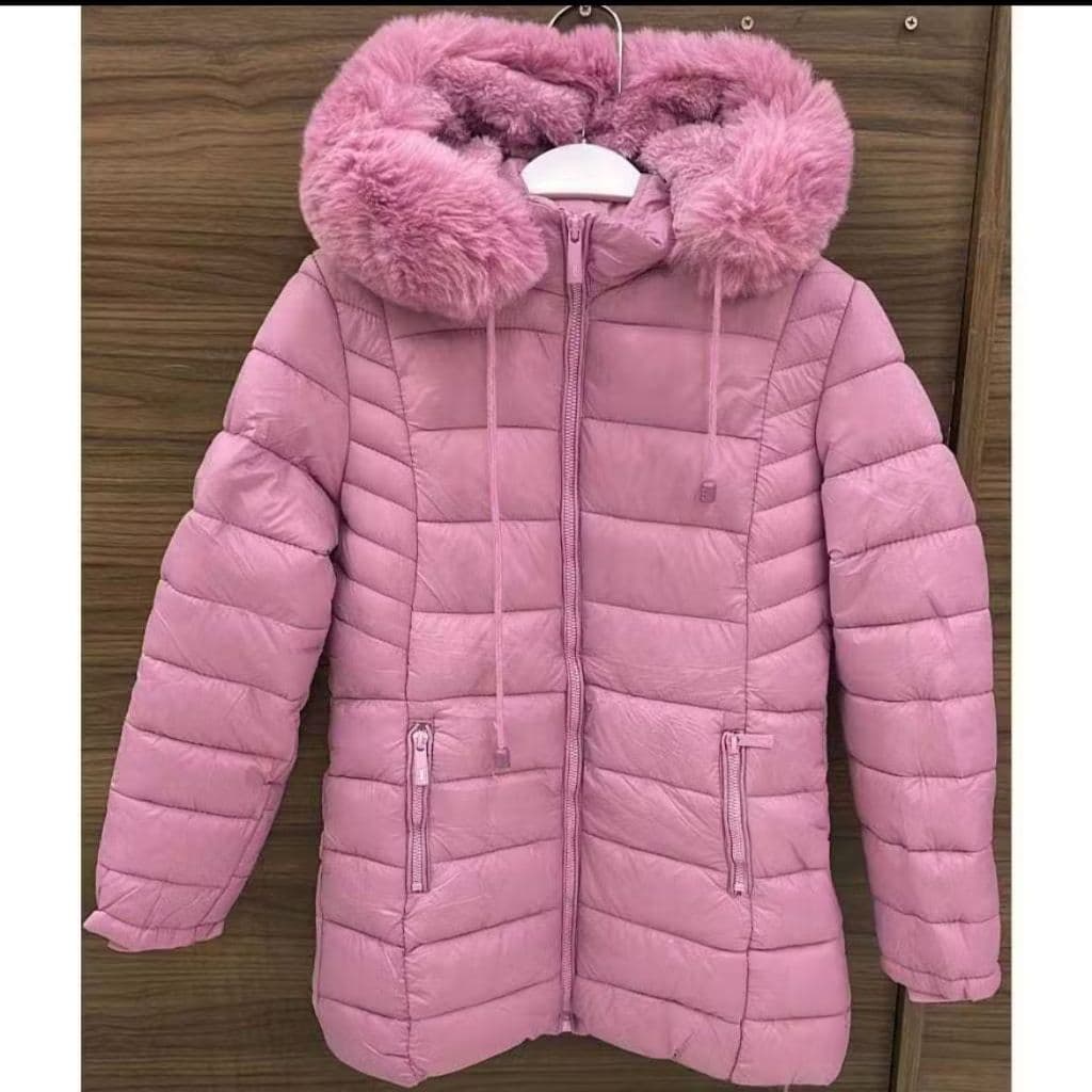 Jaqueta bobojaco infantil juvinil feminina forrada teddy com capuz