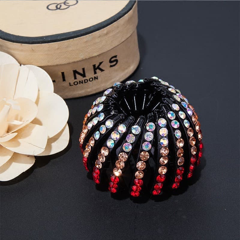 Presilha De Cabelo Com Strass De Pássaro/Ninho Expansão Para Rabo De Cavalo/Acessórios