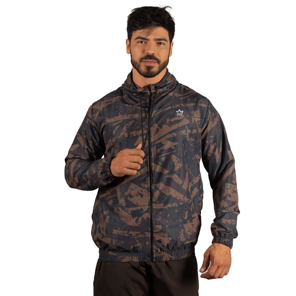 Jaqueta Corta Vento Masculina Estampado Camuflado Impermeável Lançamento Dulk