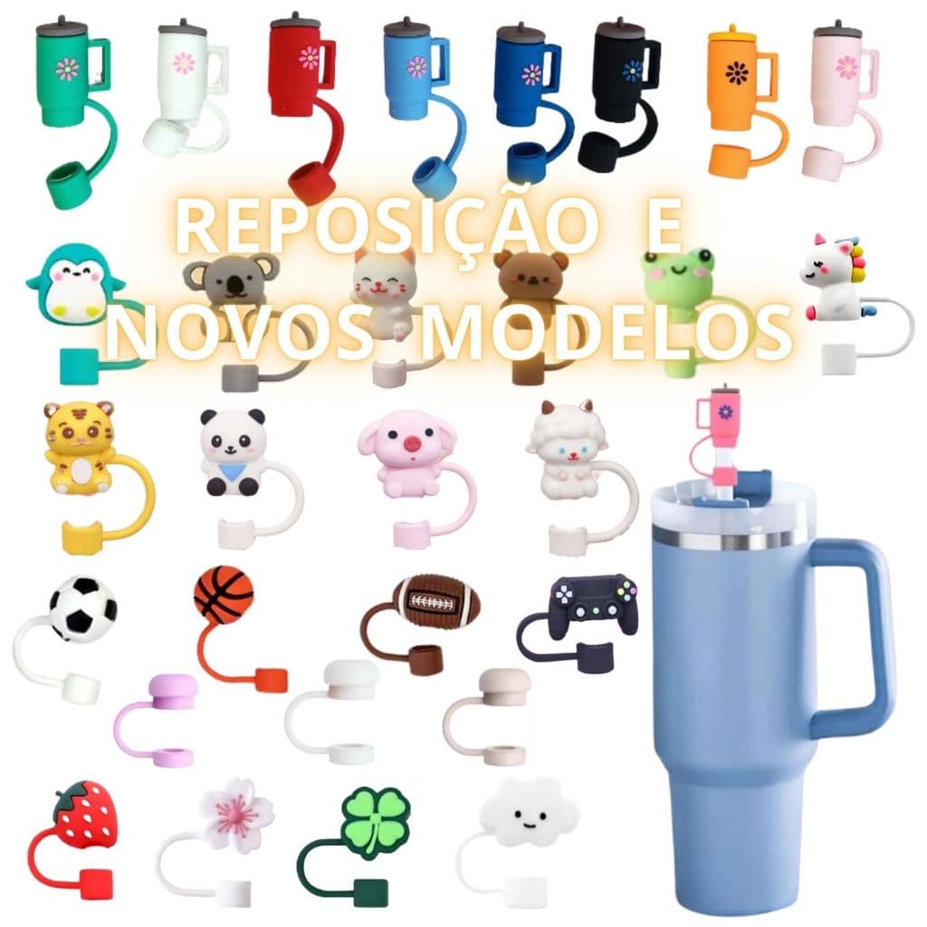 Tampa Protetora para Canudo 10mm, para copo térmico e garrafa térmica. Acessório para Canudo.